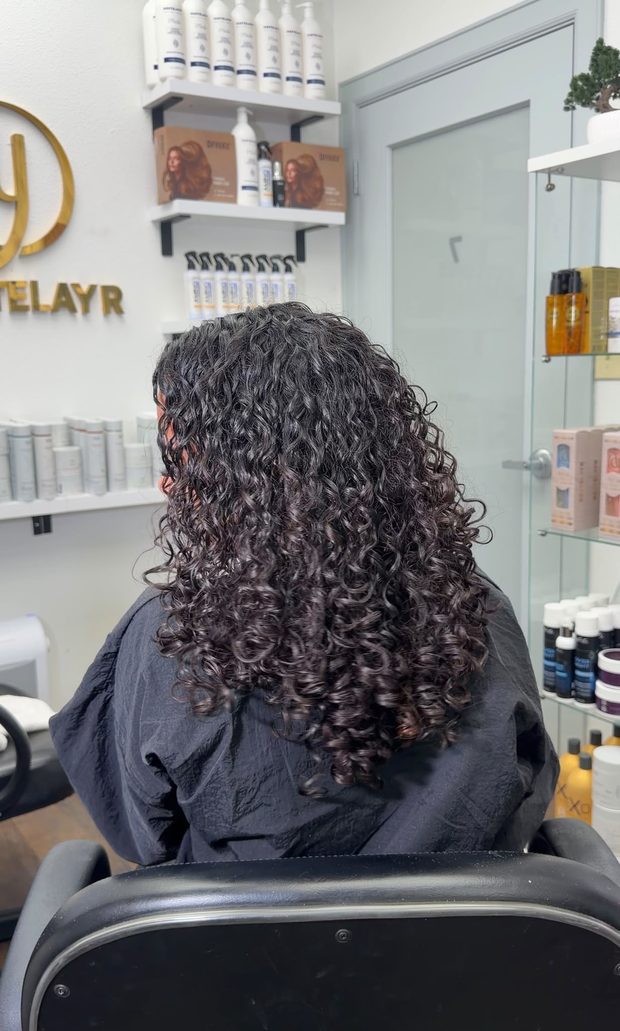 Defined curls after a salon treatment